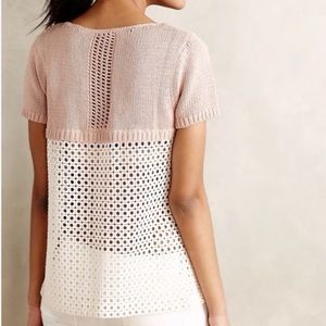 Anthropologie Moth Madeira Eyelet Pullover